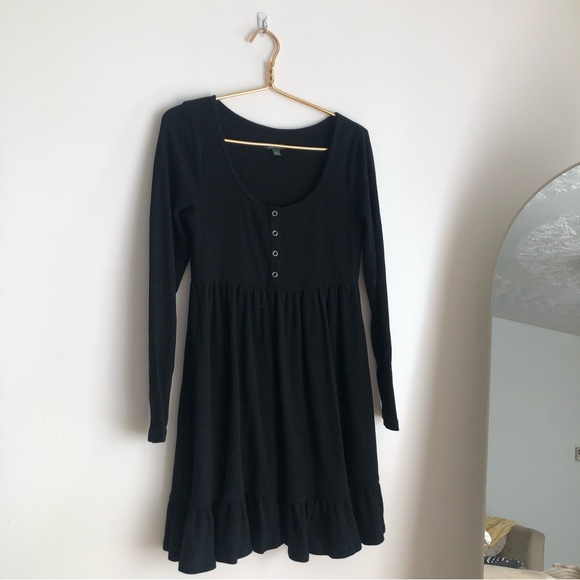 Wild Fable Long Sleeve Black Dress - Picture 1 of 8